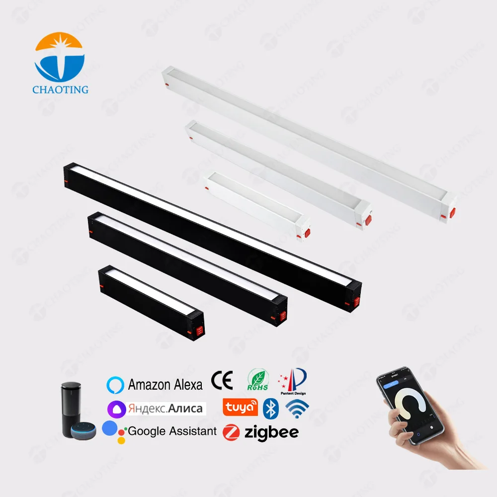 

Modern Commercial LED Track Lighting System Dimmable Smart Magnetic Cob Linear Rail Surface Recessed Hanging Ceiling Flood Light