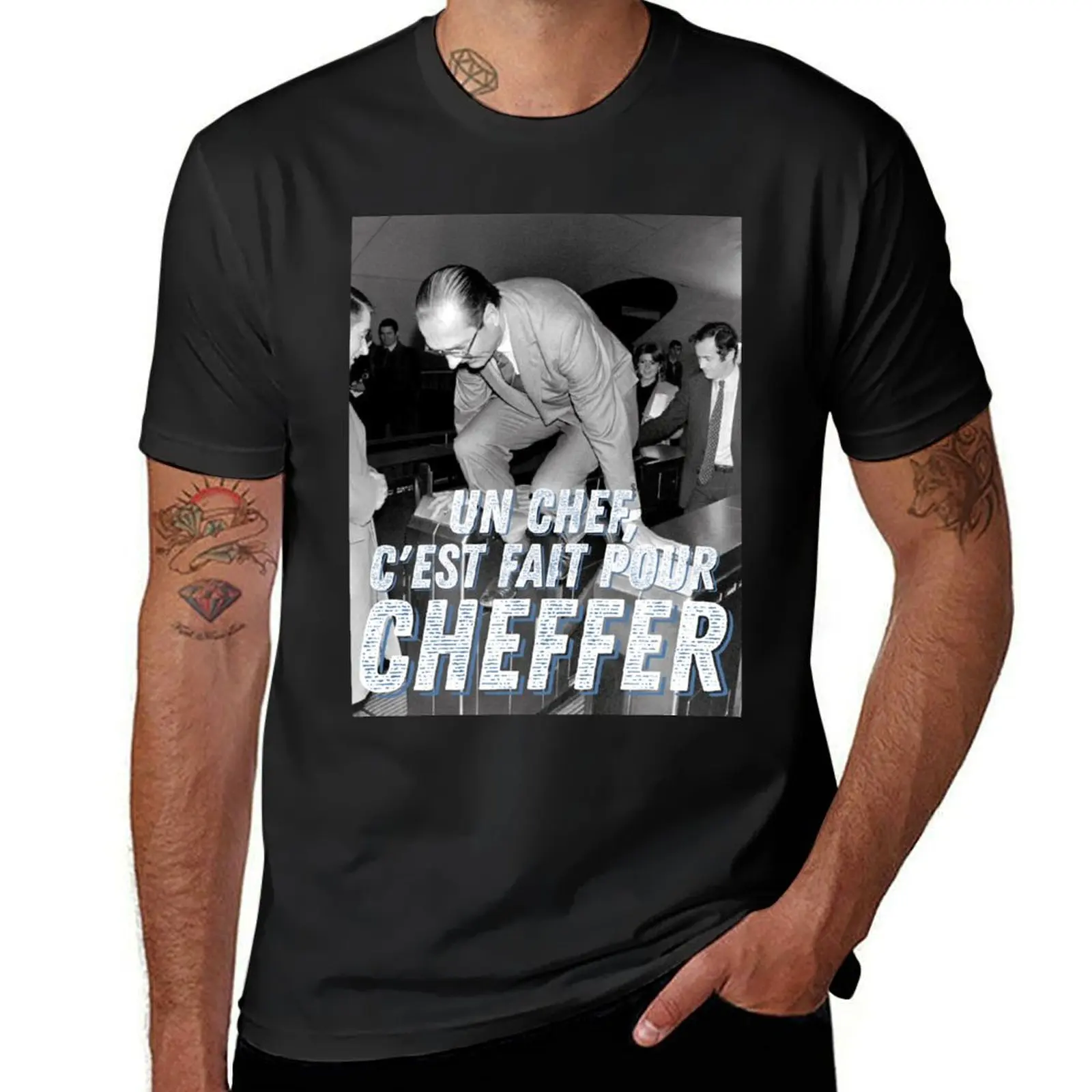 

A chef ! - Jacques Chirac T-Shirt luxury designer Anime t-shirt sports fans mens clothing