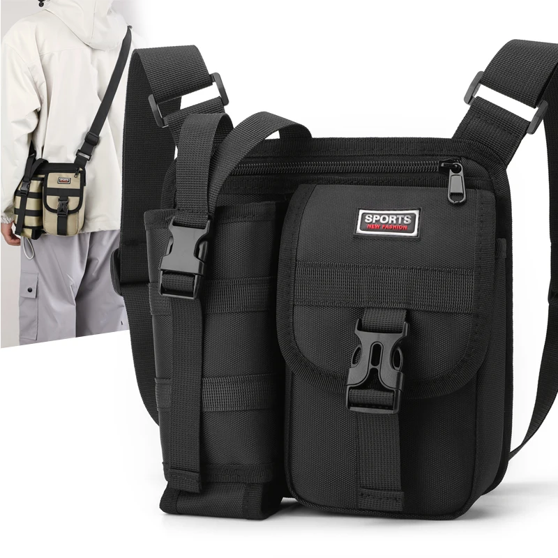 

Casual Men's Crossbody Bag New Model Wear Resistant Waterproof Outdoor Travel Walking Cup Bag Practical Shoulder Bag