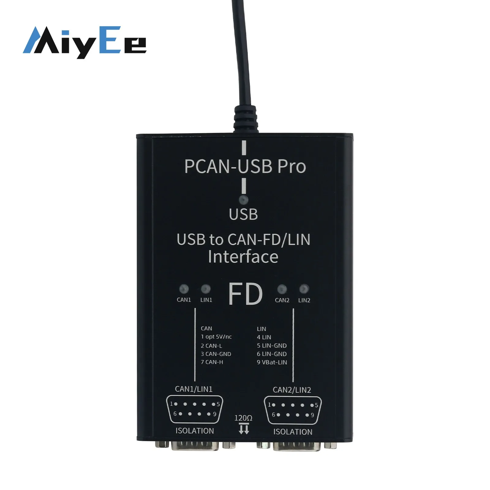 PCAN-USB Pro PCAN FD Pro 2-Channel 12Mbit/s USB to CAN-FD/LIN Adapter Compatible with IPEH-004061 for Vector CANoe