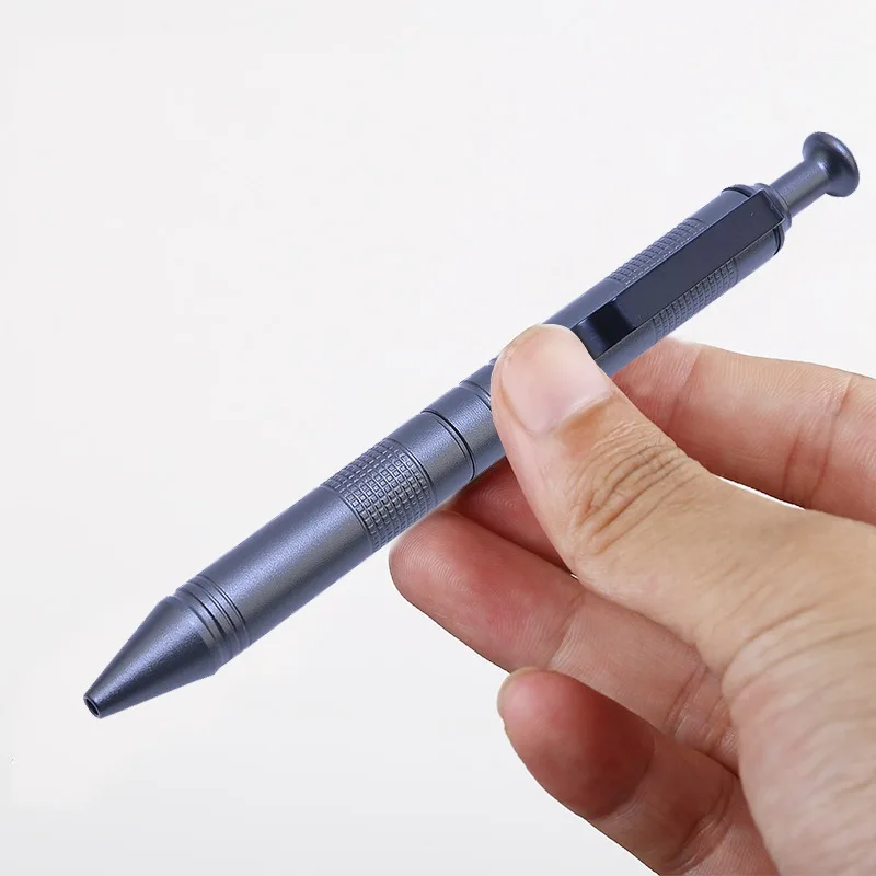 Titanium Alloy Gel Ink Refill Writing Pen School Office Signature Pen Gift Camping Hunting Climbing Tactical Pen Outdoor To - view 2