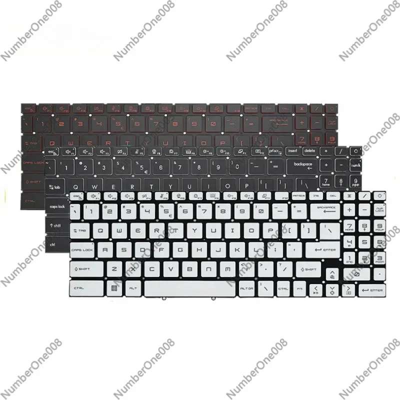 

Сменная клавиатура для ноутбуков GF66/GF76/GL66/GL76 Z16, игровая клавиатура с подсветкой (US-раскладка), совместимая с MS-1582/MS-1583/MS-17L1