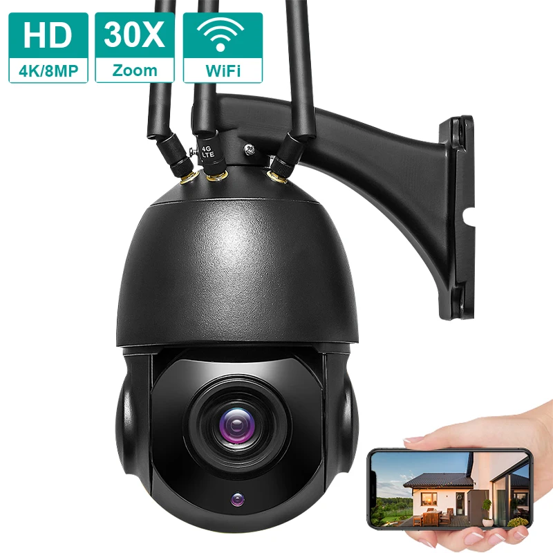 Video Cameras 4K Professional Digital Motion Cctv System Ptz Camera Zoomable Security Cameras