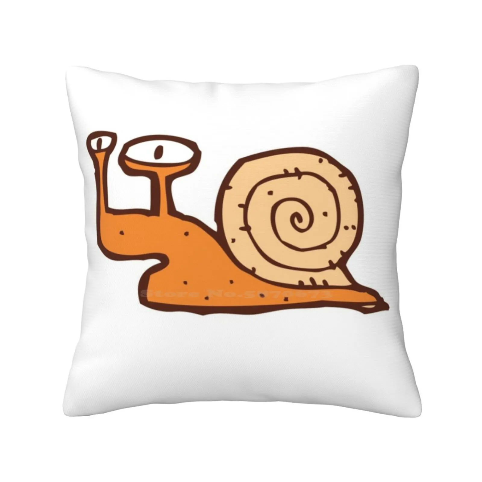 Cute Funny Cartoon Snail Pillowslip Pillowcase Snail Slug Cartoon Funny Animal Humor Cute Character Comic Sketchy Kids Color