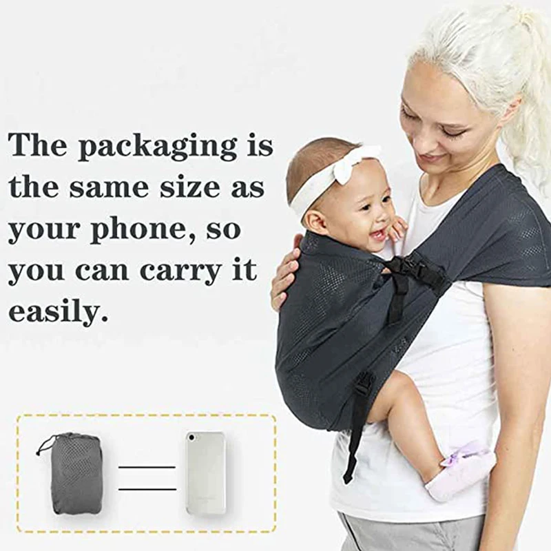 CUBY Breathable Carrier Adjustable Buckle light Sling for Newborn Baby carriers shoulder QuickDry carrier for 2-36m newborn baby