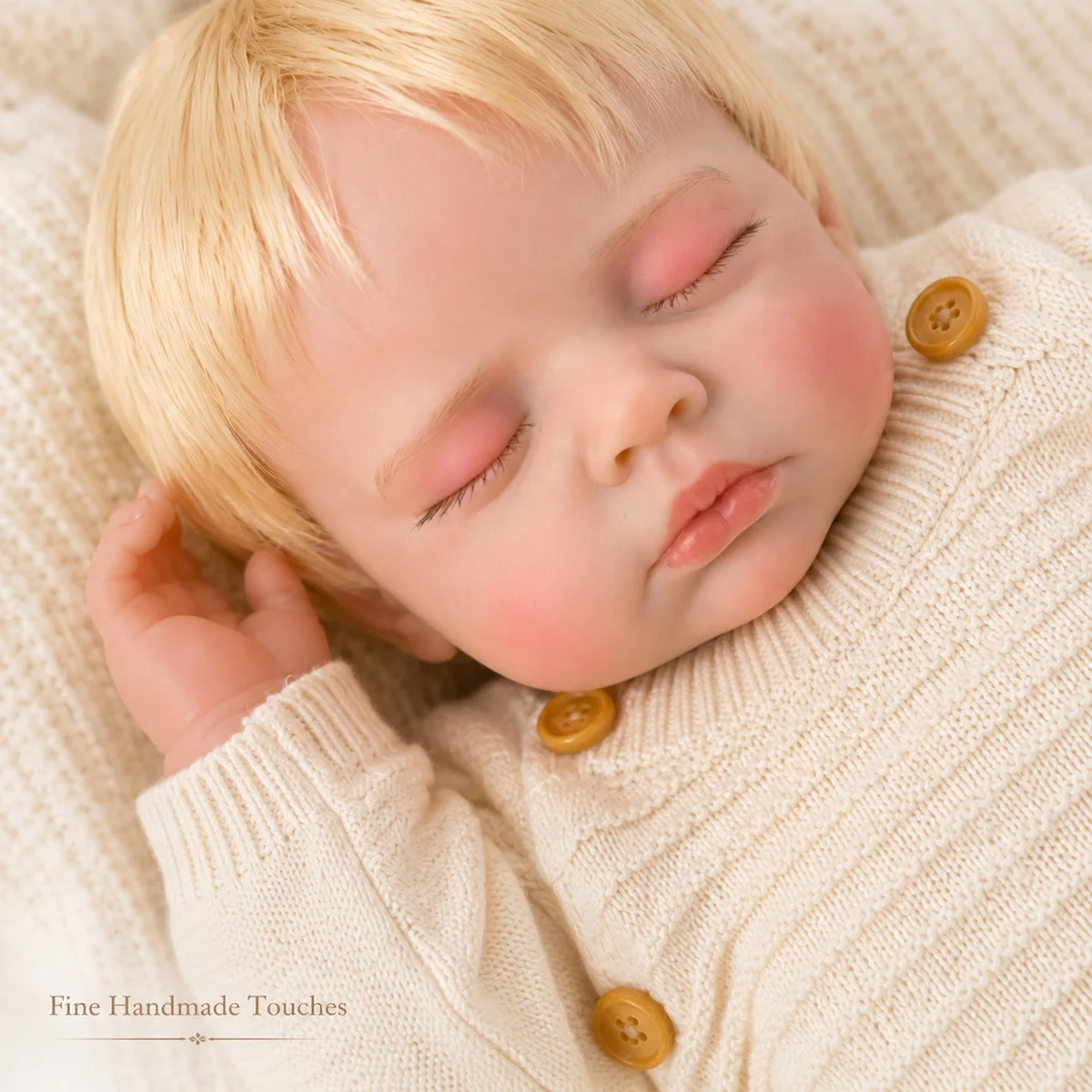 50CM Handmade Reborn Doll Vivid Art Toy Lifelike Newborn Look Birthday Gift Kids Companion Imaginative Play Collectible Doll