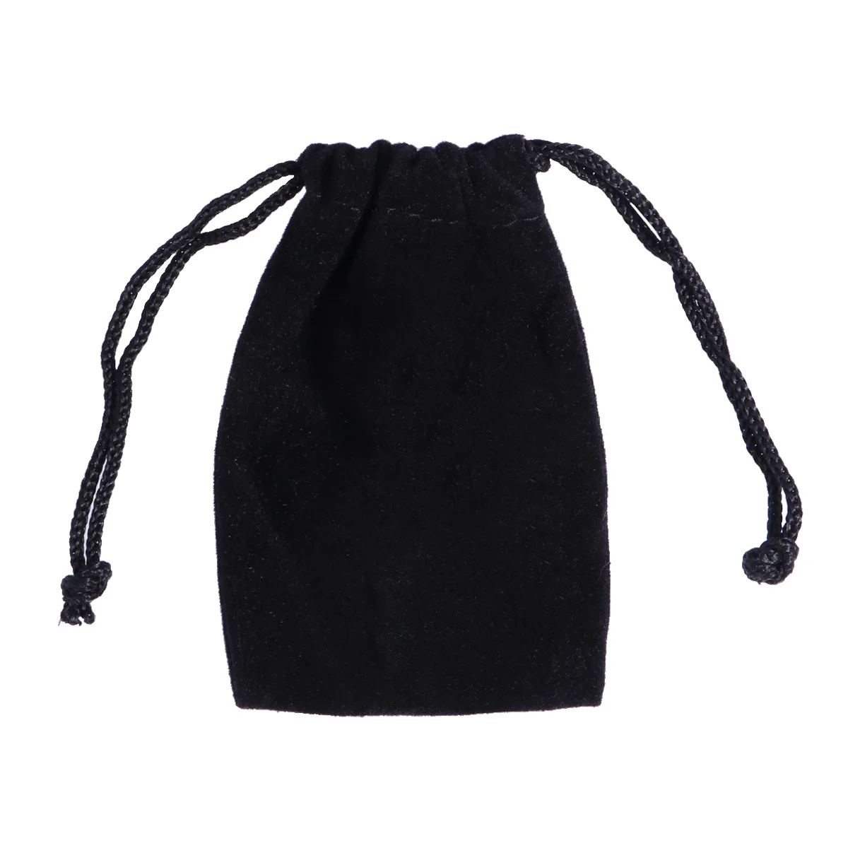 

9 *7cm Small Storage Bins Pouch Drawstring Bag Jewelry Velvet Outdoor Travel Black