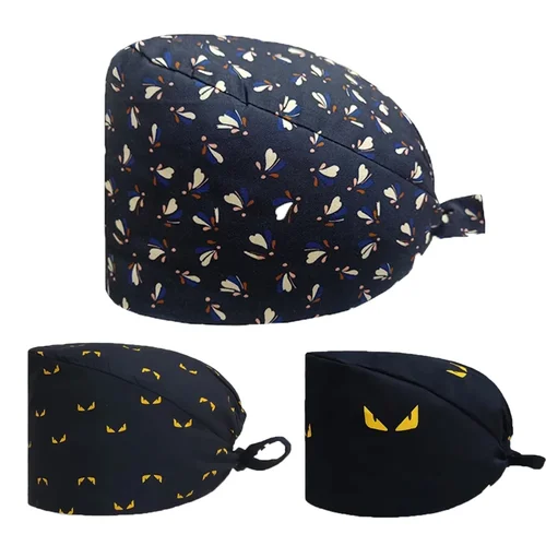 Imagen 1 del producto Gorro quirúrgico médico ajustable Unisex, gorro de médico para enfermera, gorro de cirugía para clínica Dental, gorro multiusos bonito para mujer, gorro para fregar el polvo