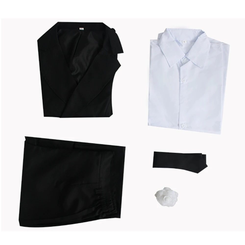 Anime Cos Ciel Phantomhive Costume Cosplay Cerimonia Funerale Uniforme Formato Personalizzato