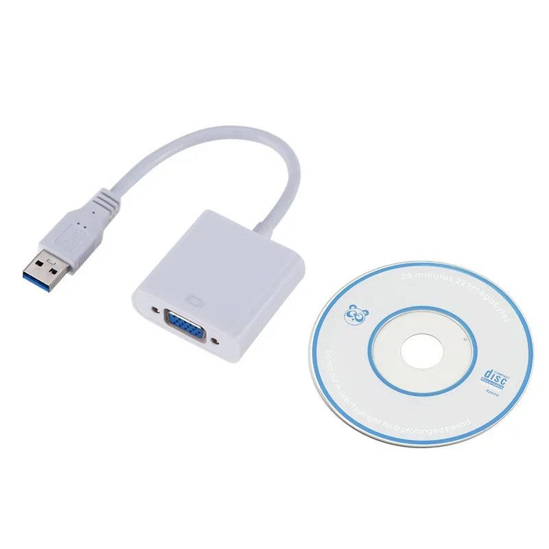 USB3.0, aby Adapter VGA kabel USB do VGA zewnętrzna karta graficzna obsługuje konwersję XP/WIN7/8 HD