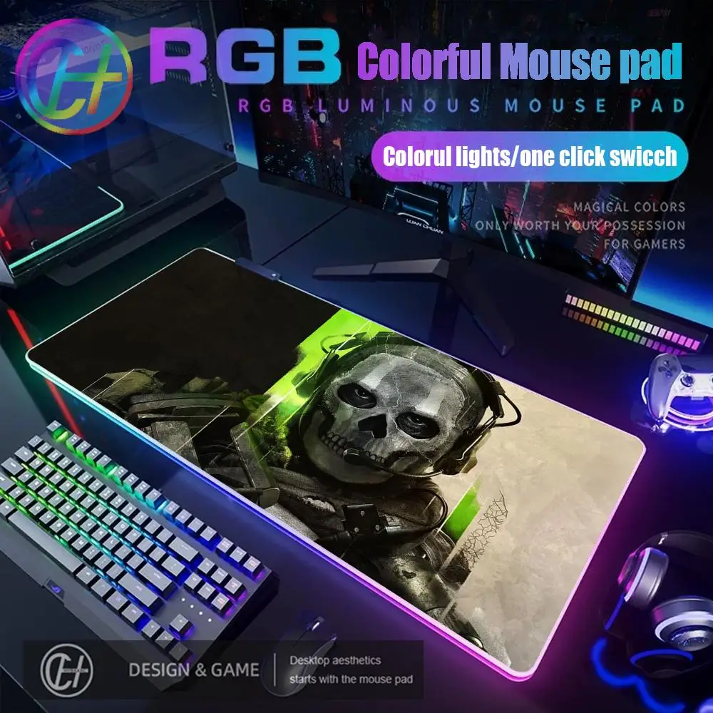 

RGB Anime HD Mousepad Gamer Large Size Carpet Office Mausepad Call of Duty Mouse Pad Gaming Accessories Desktop Extended Deskmat