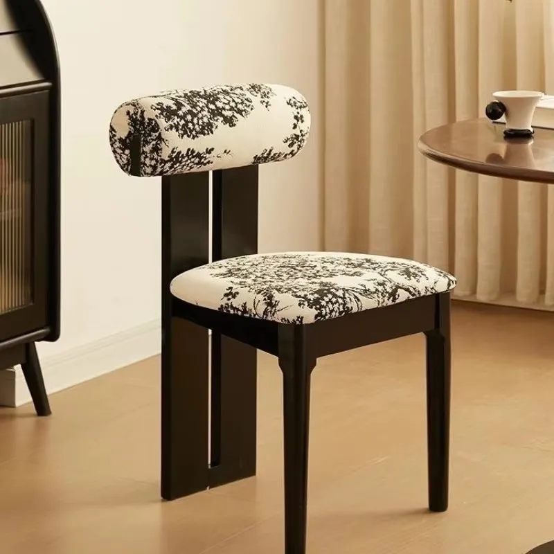 Designer medieval jungle chair Vintage living room balcony Home single Tiger French Solid wood dining chair