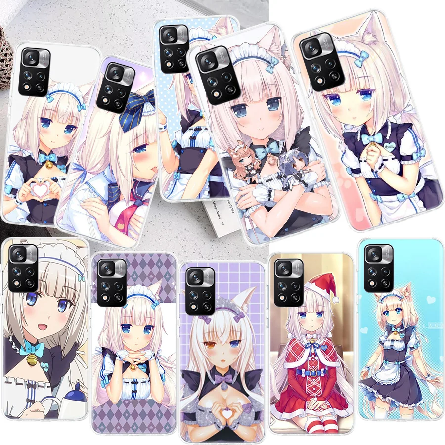 Vanilla Nekopara Anime Phone Case For Xiaomi Redmi Note 13 Pro Plus 5G 12 12C 9 9T 9C 9A 10C 10A 10 K60 K70 Pro 8A 8 7A 7 6A 6 C