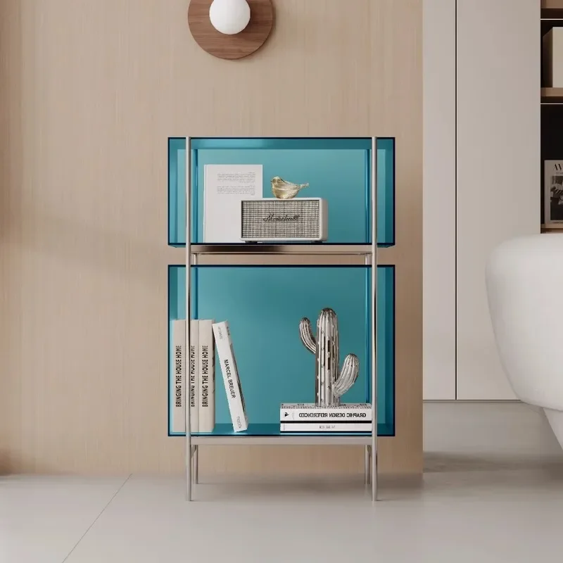 New acrylic bookshelf Internet celebrity shelf Home multi-layer floor storage Reading bookcase Display shelf combination