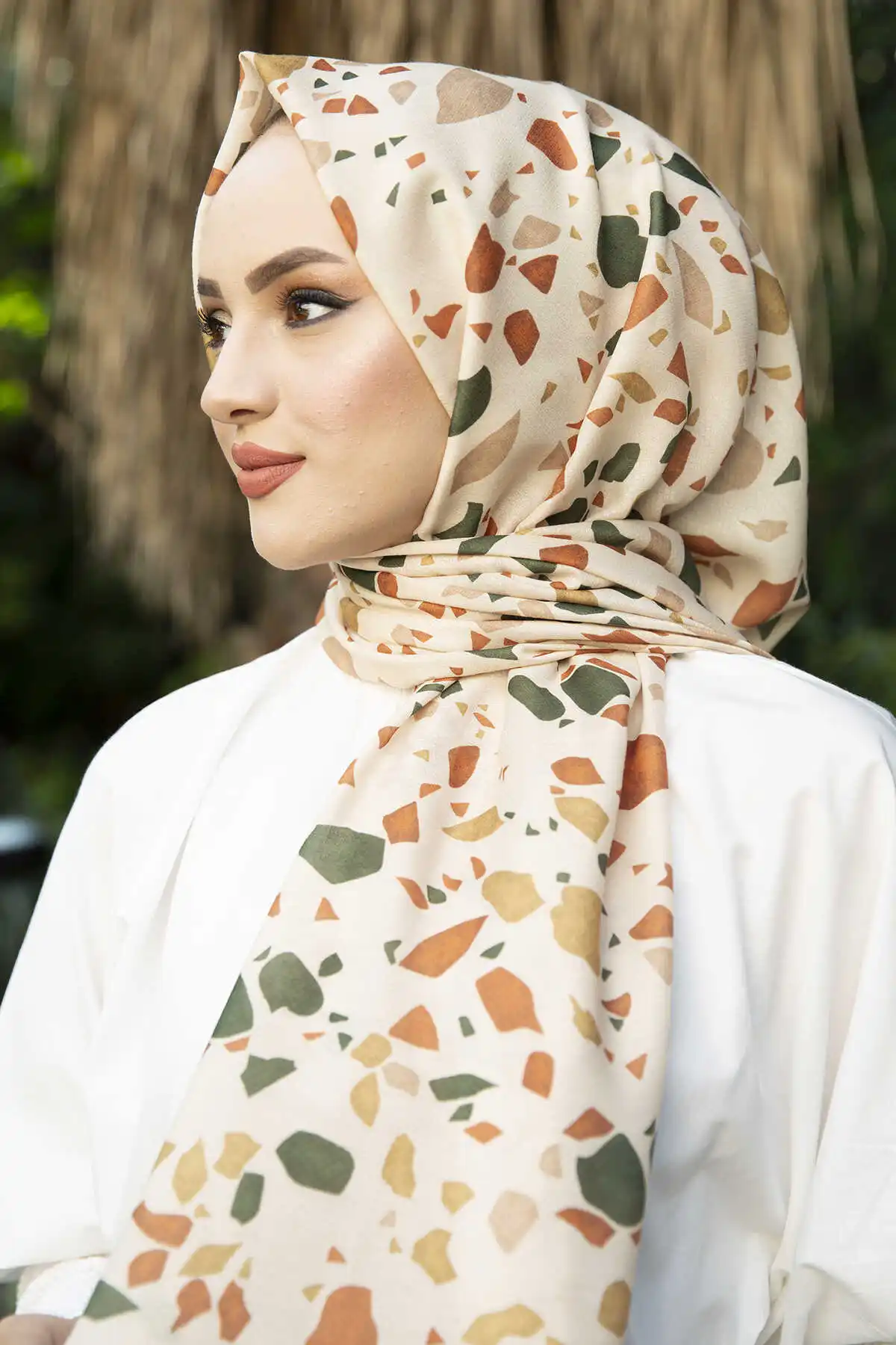 Cotton Pattern Shawl E-Winter Autumn 2021 Muslim Women Hijab headscarf Islamic Turkey