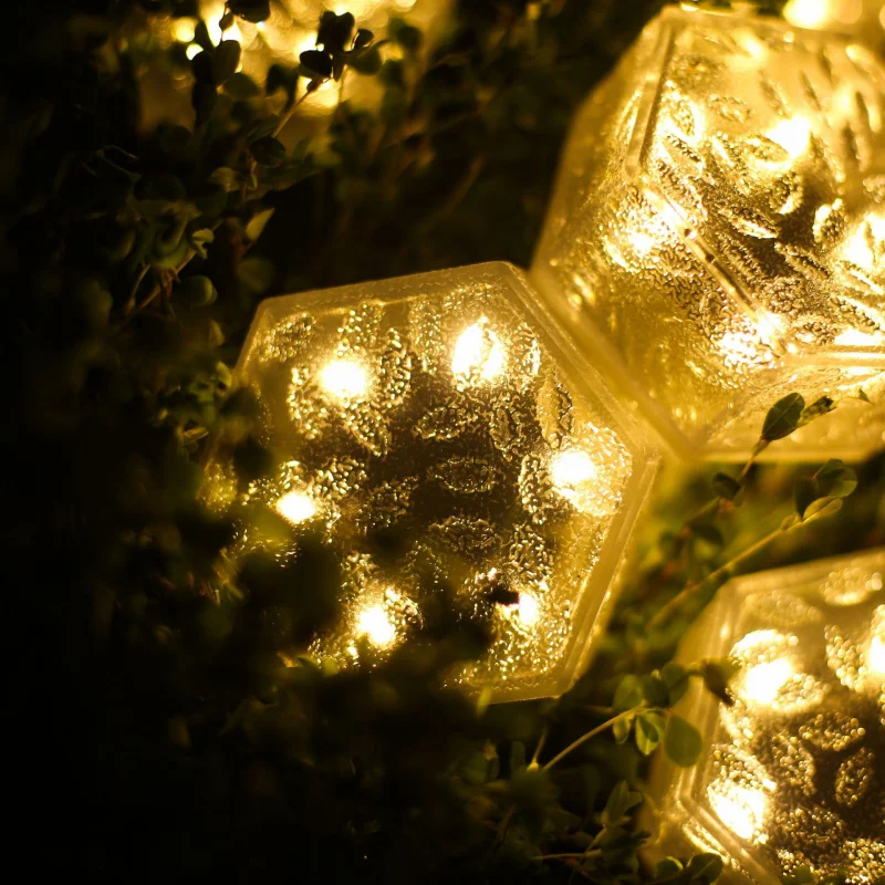 Lampu Tanah Tenaga Surya Lampu Ubin Luar Ruangan Ornamen Blok Bata Lanskap Lampu Rumput Dekorasi Lampu Taman