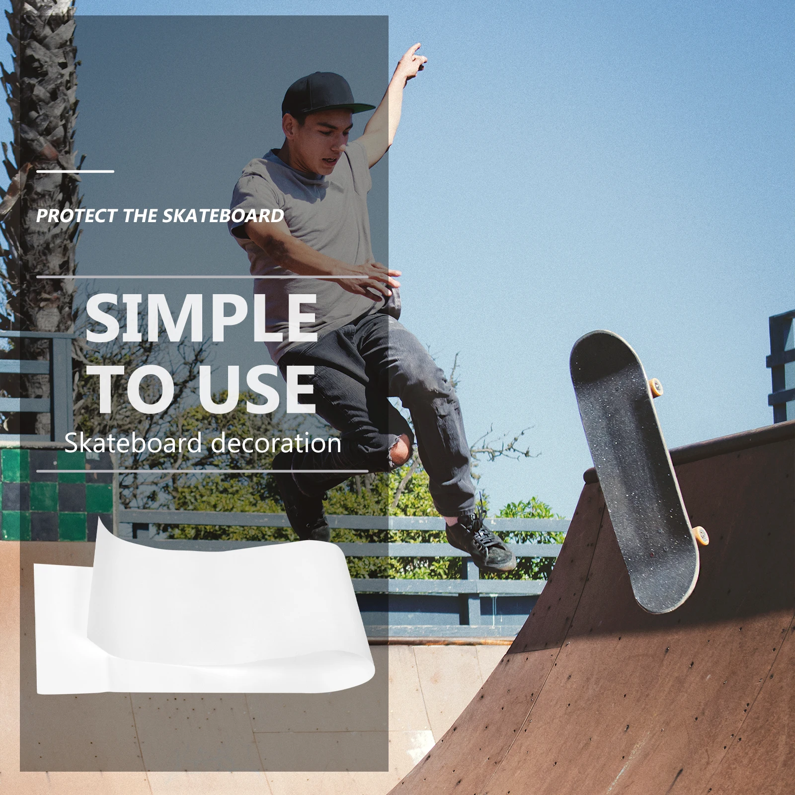 

Transparent Sandpaper 15 Oil Resistant Non Slip Wear Resistant Skateboard Tape Strong Adhesive Surface Custom