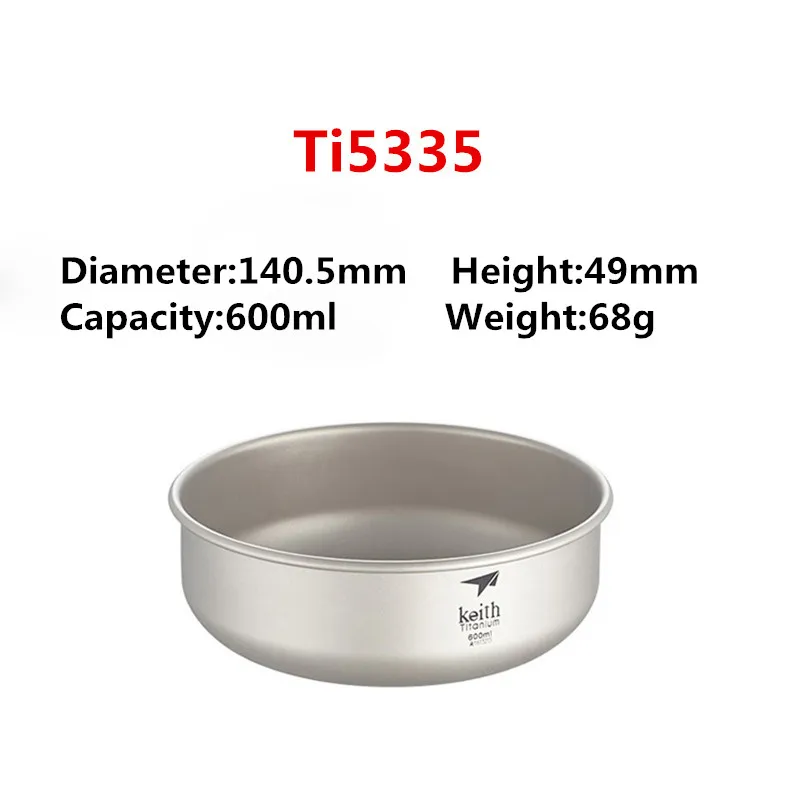 Keith Campingservies Titanium Kommen Pan Fruit Groente Voedselcontainer Bacteriostatisch bestek OutdoorWandelen Picknickbestek