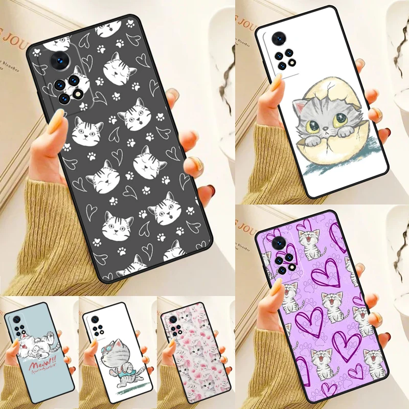 Cute American Shorthair Kitten Case For Samsung Galaxy S24 Plus S23 S20 S21FE Lite S22 Ultra Note 20 S8 S9 S10 Phone Coque