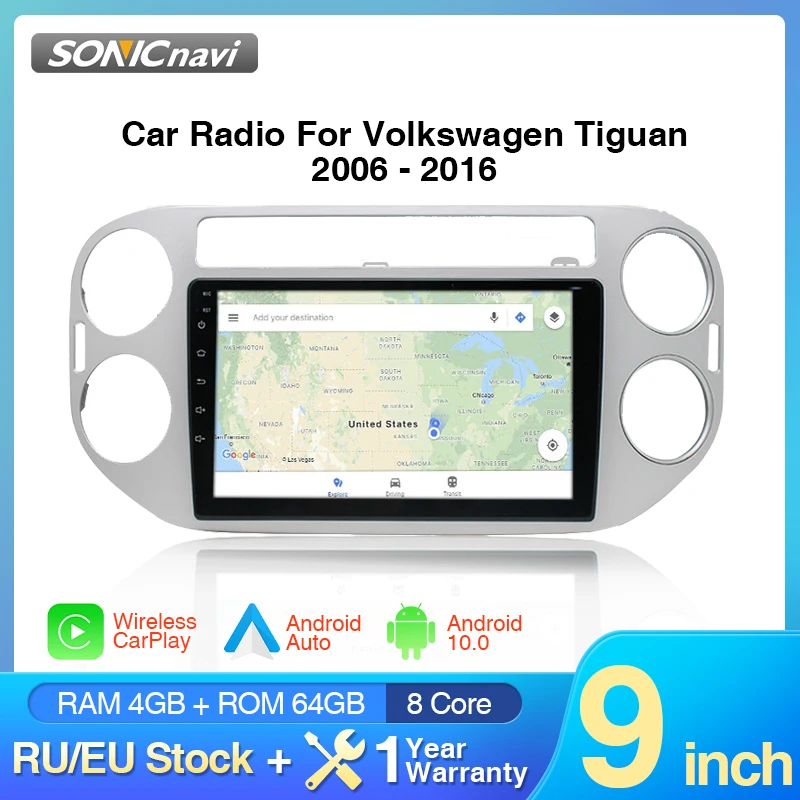 Car radio for vw Volkswagen Tiguan 2006 - 2016 Auto Multimedia Player Built in Bluetooth WiFi GPS Navigation Device 9inch Screen