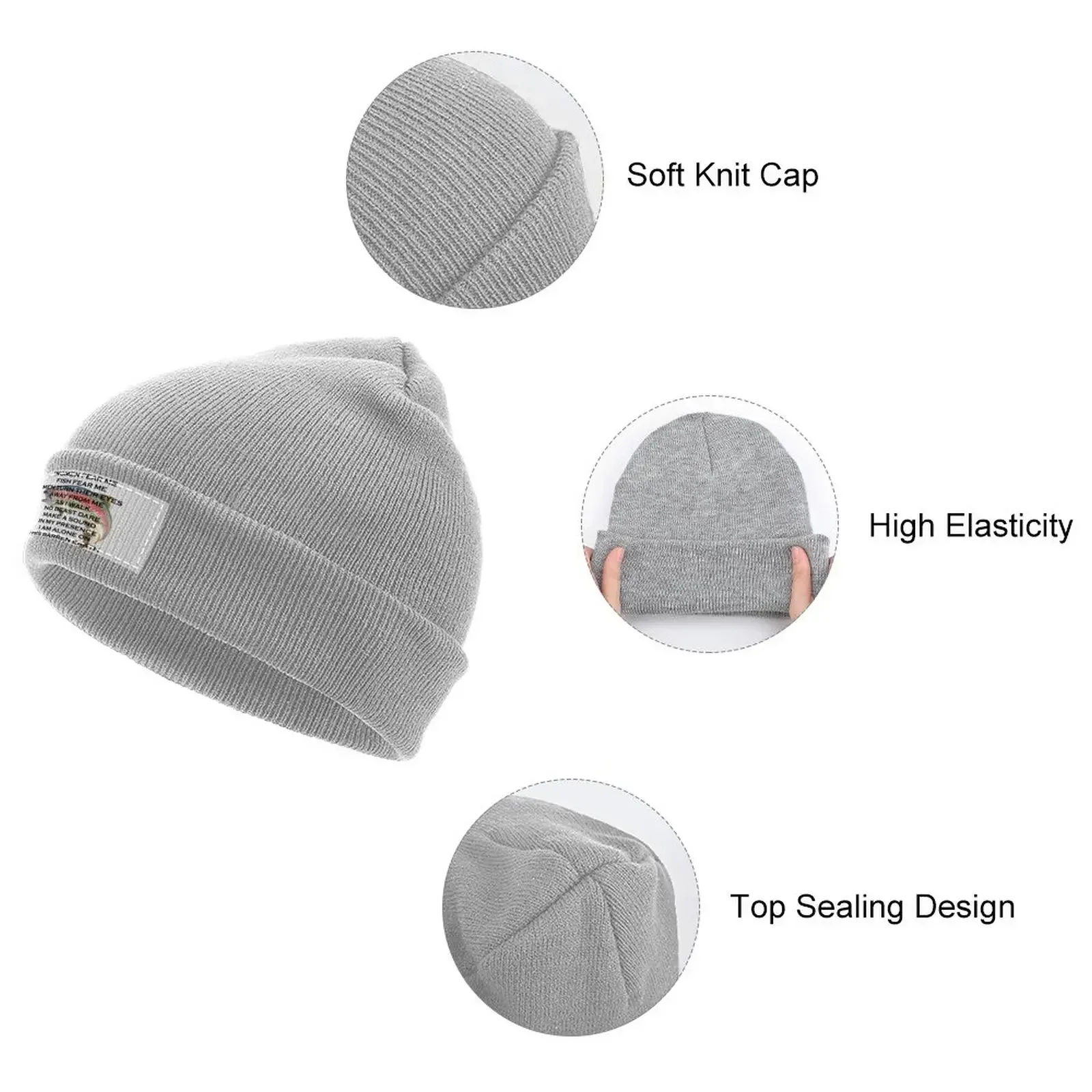 Women fear me Fish fear me Knitted Hat Big Size Hat derby hat Golf Wear Girl'S Hats Men's image 3