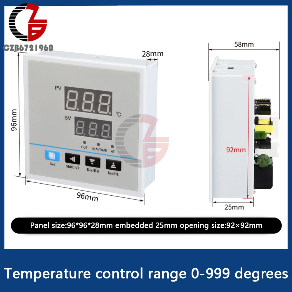 Kiln Furnace Oven Programmable Pid Temperature Controller 220V 30A SSR Relay Output Program Thermostat Thermocouple K-type E-Typ