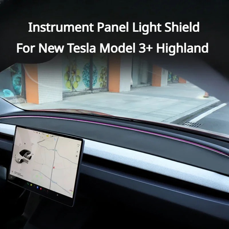 Dashboard Cover Pad For Tesla Model 3 Highland 2024 Sunshade Protector Anti-UV Dash Mat Sun-shading Non-slip Car Accessories