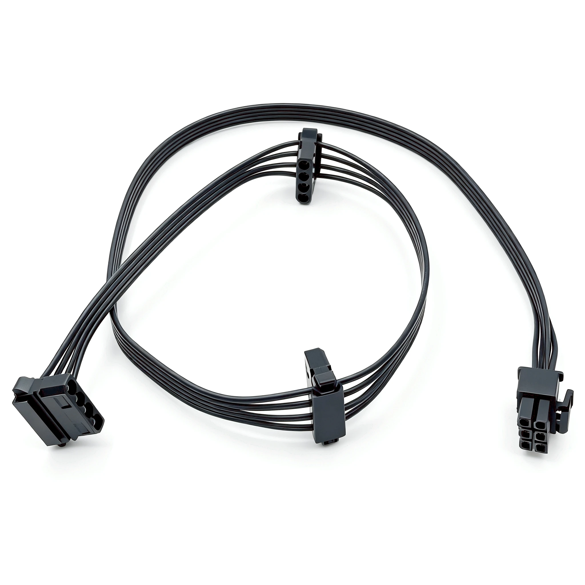 6Pin to 3x Molex 4Pin Angled Peripheral/IDE Power Cable for VERTEX GX GOLD & PX PLATINUM 1200W, 1000W, 850W, 750W Modular Powers