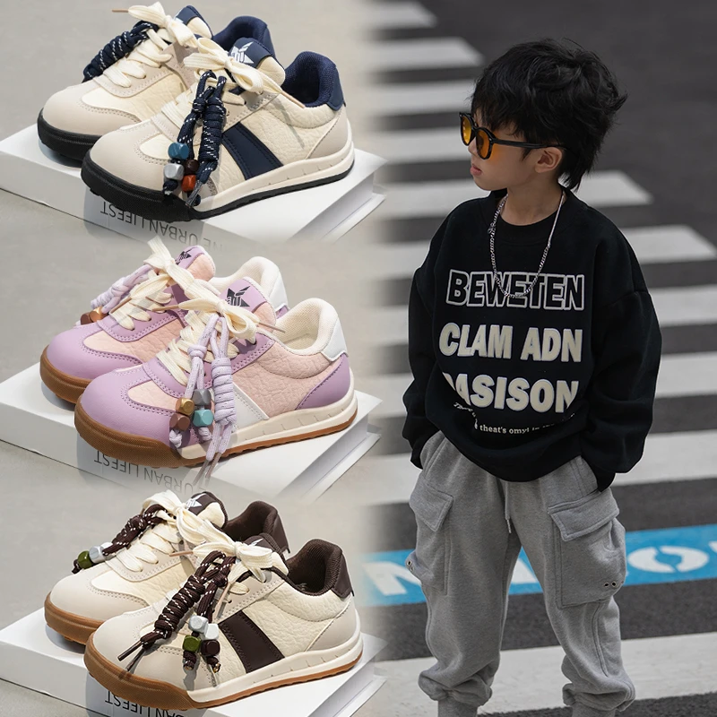 

Children's Sneakers Four Seasons Models Khaki Soft Bottom Boys Girls Running Shoes 3-18 Years Old Blue Children Baby Gump Shoes