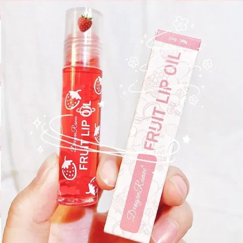 Baume à lèvres à bille aux fruits, 6 couleurs, hydratant et hydratant, huile transparente, brillant à lèvres hydratant longue durée, cosmétiques