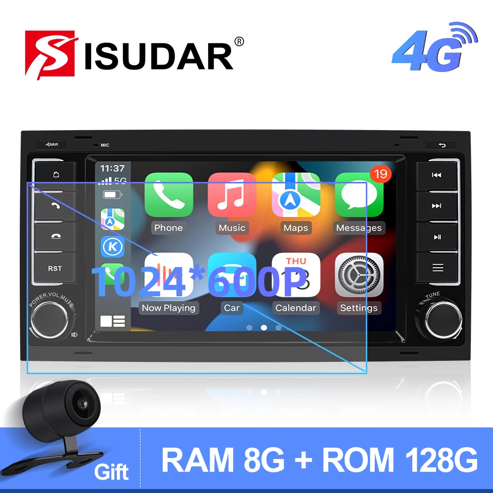 Isudar Android 10 Car Radio Multimedia GPS For VW/Volkswagen/Touareg/Transporter T5 Multivan Naviagtion Player Audio DSP No 2din