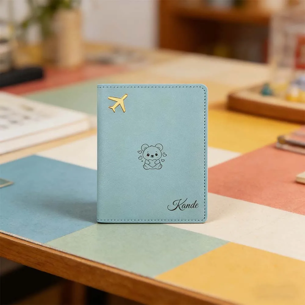 

Персонализированная обложка для паспорта с именем, подарок на крестины, мягкий кожаный кошелек для паспорта, чувственный подарок (1 шт.)