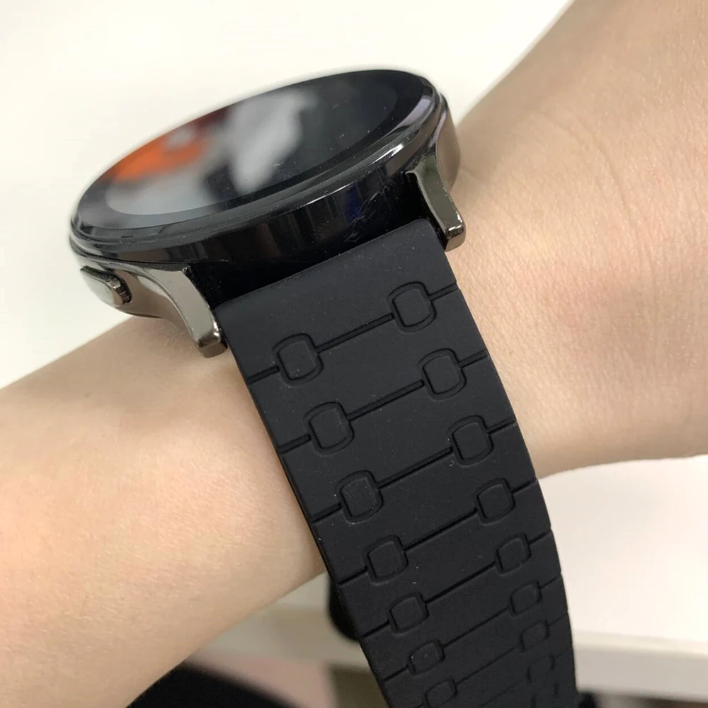 HUAWEI WATCH 4 Pro 5 4 GT5 Pro GT5 4 Runner Ultimate対応 22mm マグネット式ループシリコンリストバンド 交換用ブレスレット スポーツストラップ