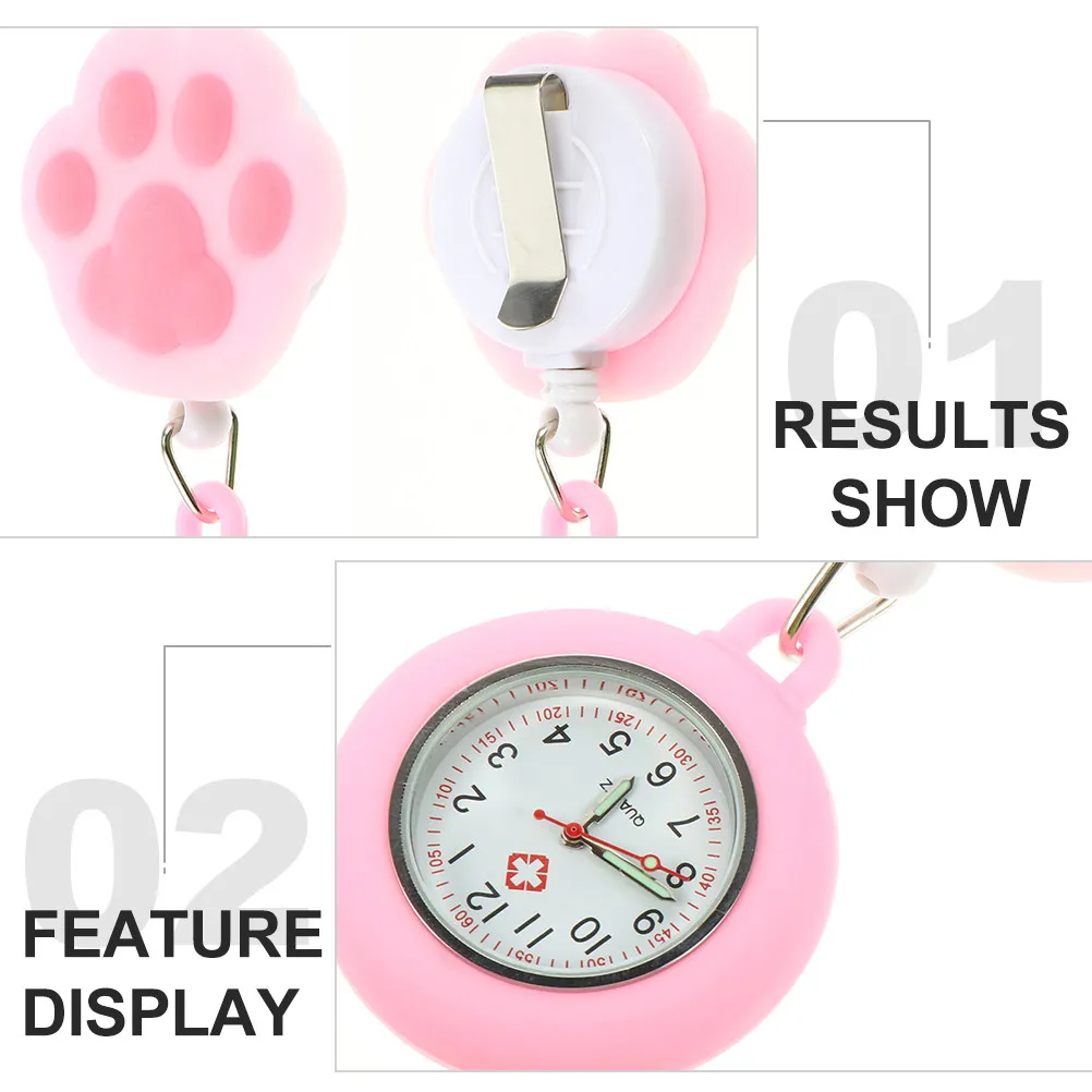 

2 шт. стильных подвесных часов-брелоков с компактным циферблатом и четким отображением времени, карманные часы для медсестер, идеальный подарок для работников здравоохранения
