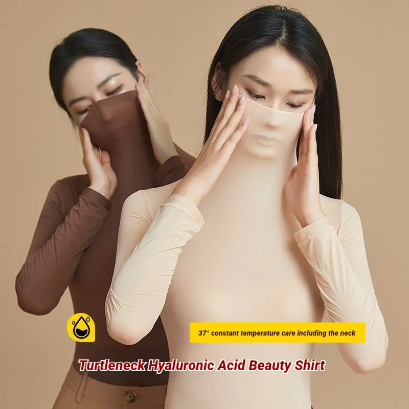1/2 Pcs Women Winter Stacked Collar High Collar Beauty Skin Top High Elastic Long Sleeve Close-fitting Lock Warm Base Layer Sets