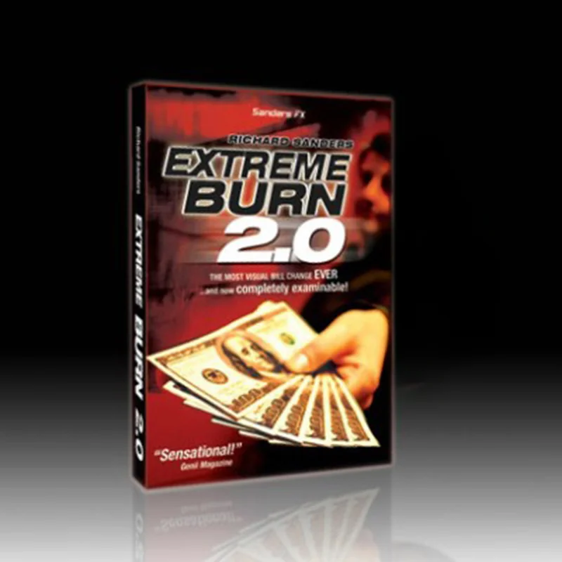 Extreme Burn 2.0 (Gimmicks) Magic Tricks Visual Bill Change Magia Magician Stage Street Magic Illusions Props Mentalism Comedy