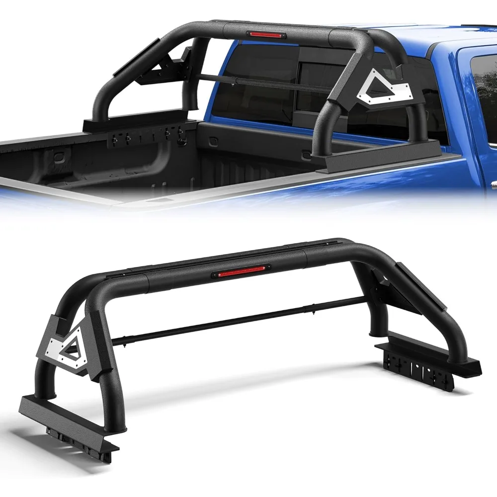 풀 사이즈 트럭용 롤 바, 조절 가능한 체이스 랙 스포츠 바 (포드 F150, 램, 쉐보레 실버라도, 토요타 호환)