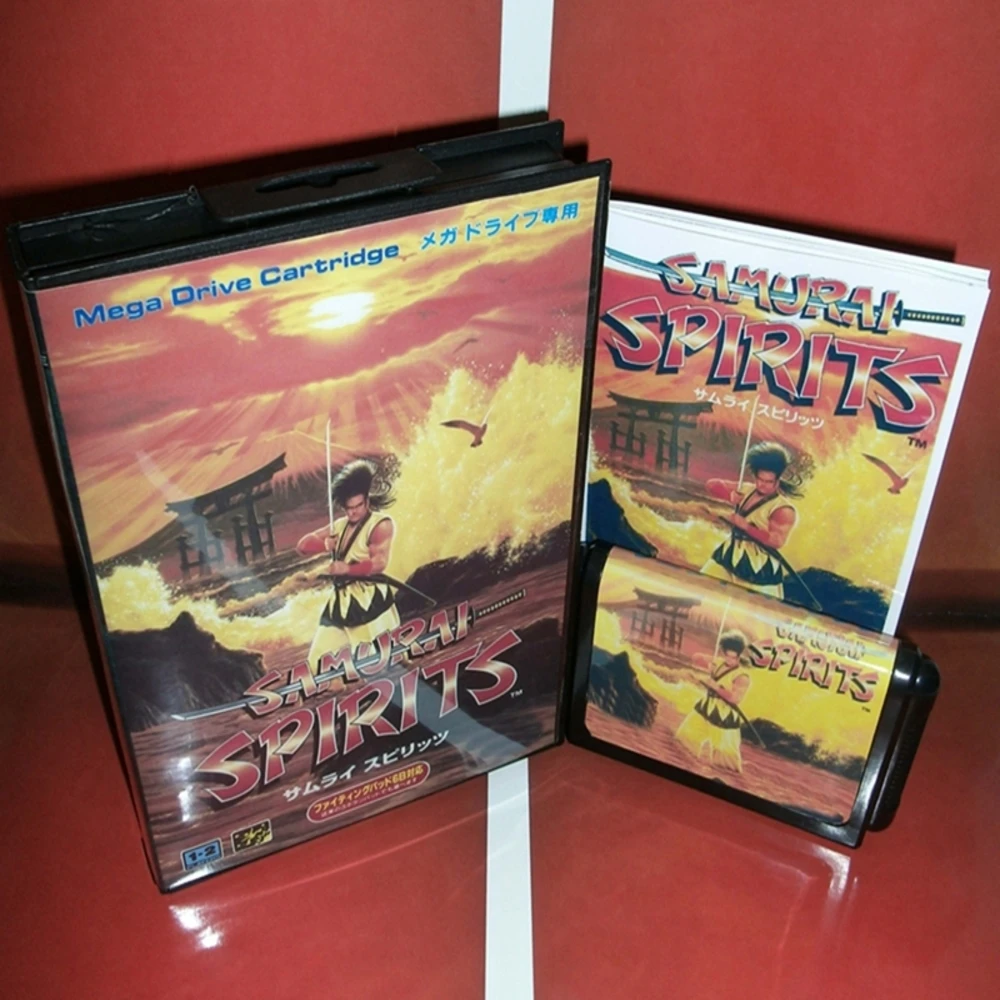 Samurai Spirits with Box and Manual for 16 Bit Sega MD Game Cartridge Megadrive Genesis System