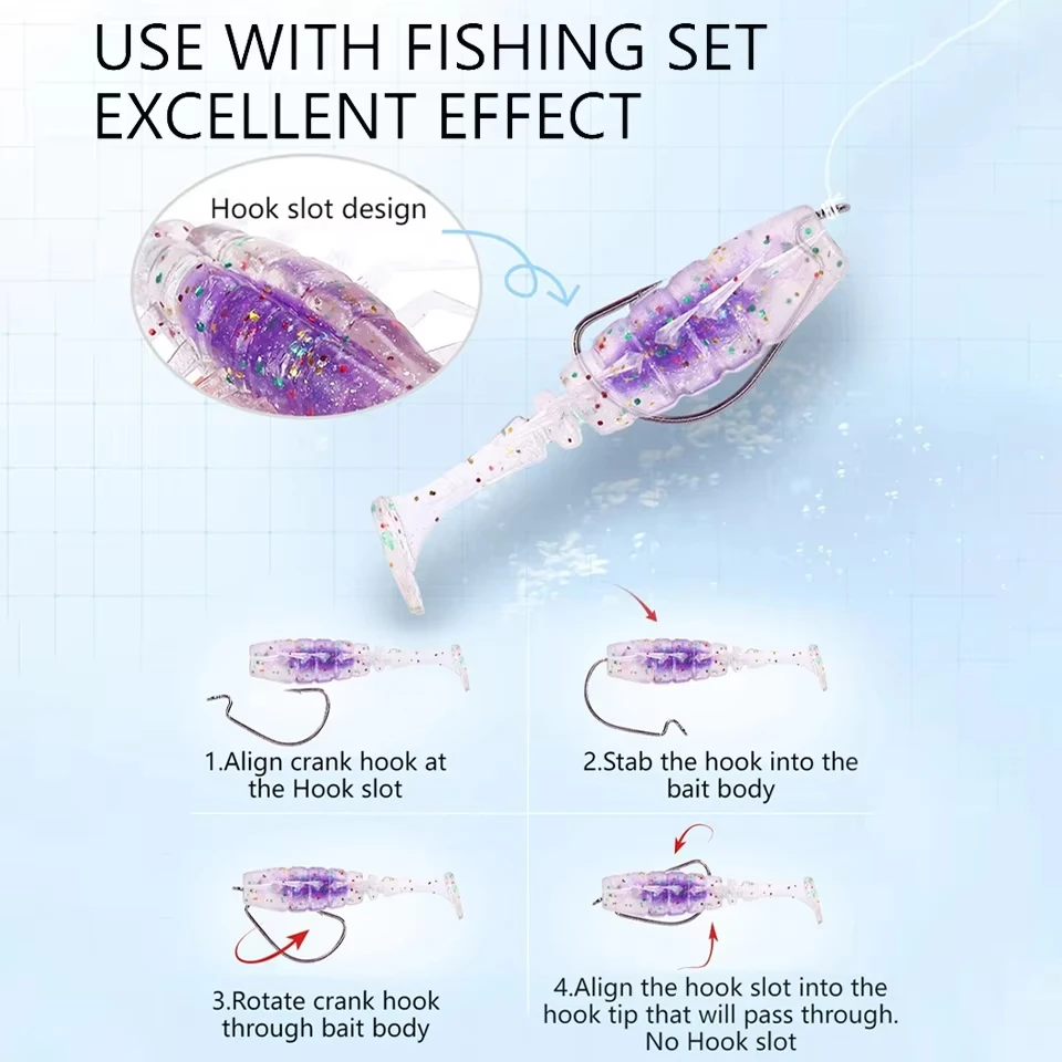 Vinilo Walk Fish 5 cm – Cola T flotante con láser para trucha y lubina - imagen 2