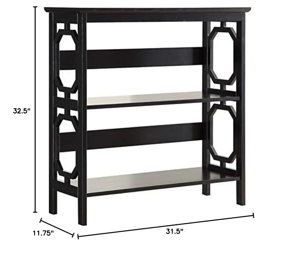 Two-Shelf Wooden Bookcase, 32.5