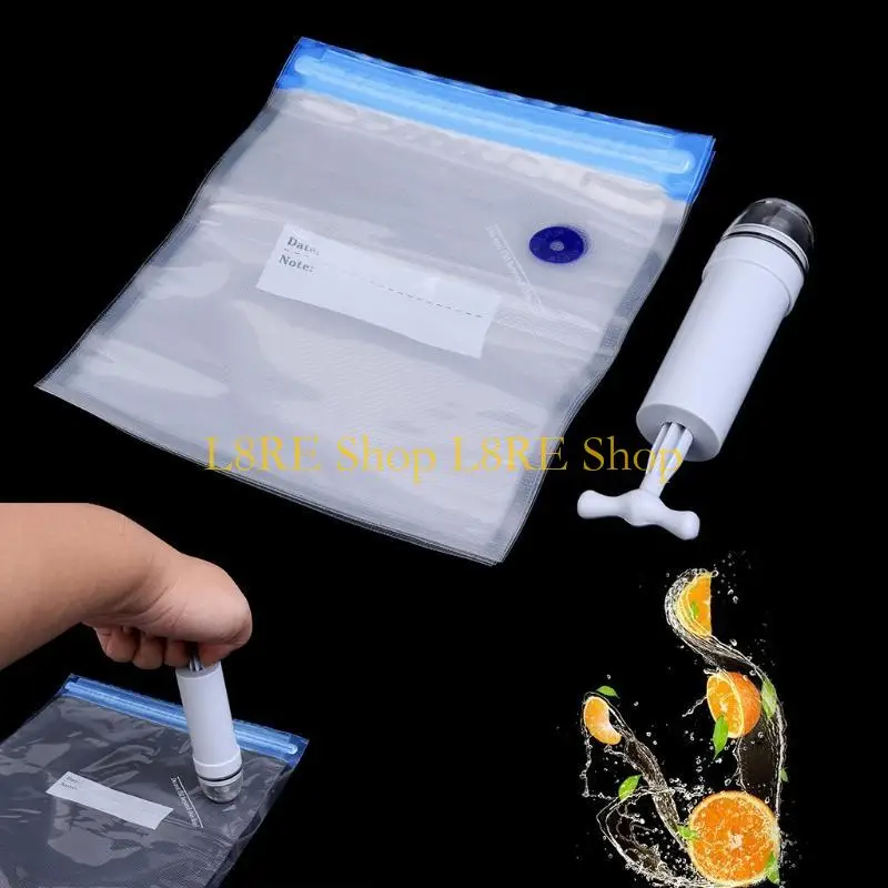 L8RE 5pcs упаковочный пакет+пищевый вакуумный герметик для хранения
