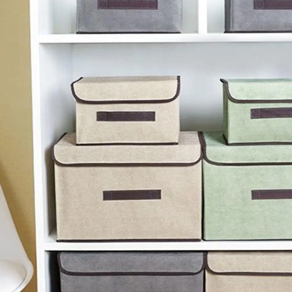 

3 Sets Foldable Dustproof Storage Boxes Stacking Non woven Fabric Wardrobe ganizer Clothing Container