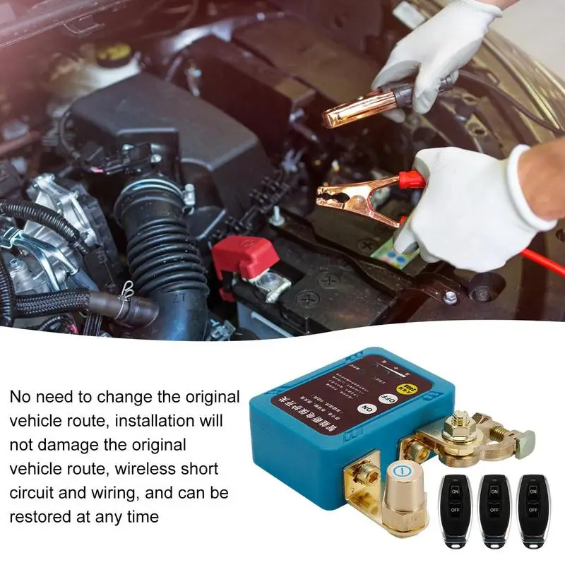 Auto Remote Battery Disconnect Vehicle Battery Terminal Protector 12V/24V Car Battery Disconnect Vehicle Accessories