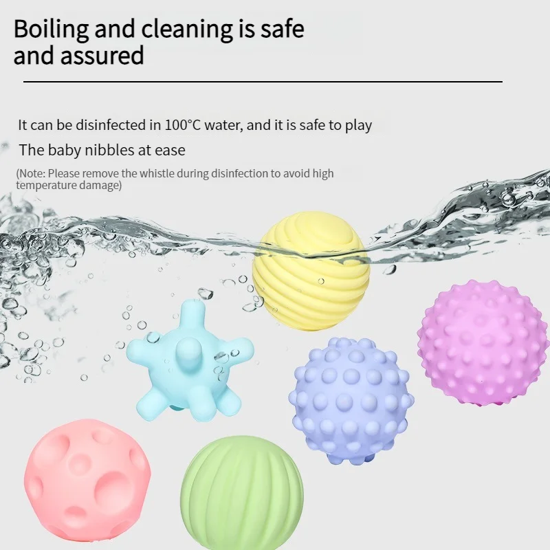 어린이 장난감 공 아기 그립 볼 헤어 링, 부드러운 고무 놀이 장난감 고무 공 핀치 링, 물기 가능, 할로윈 크리스마스 선물