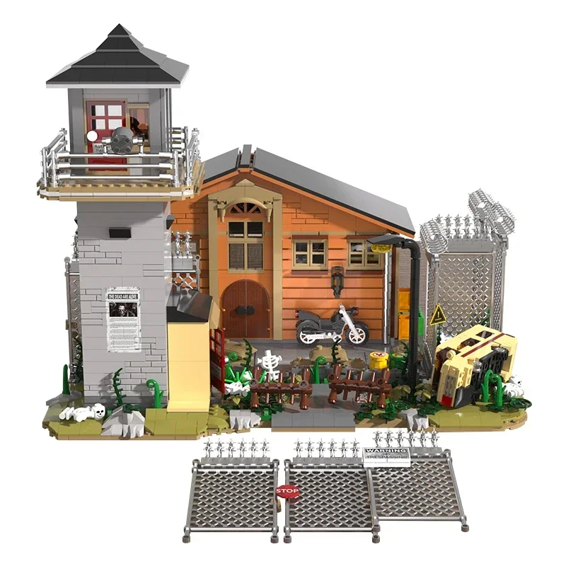MOC Idea Building Blocks Apocalypse Prison Construction Model Bricks Assembling Educational Toys for Boys Christmas Gift Set