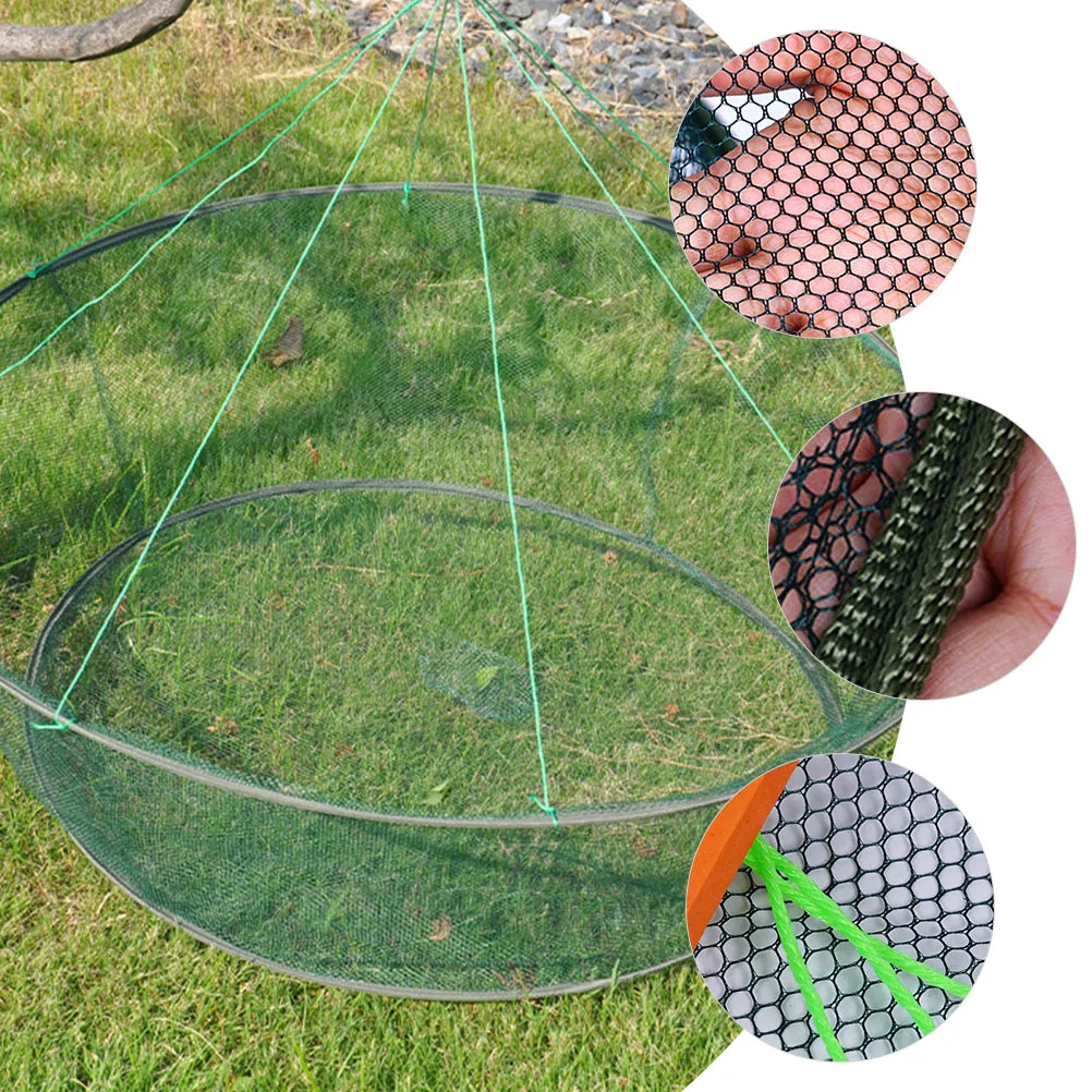 

Fish Net Folding Fishing Nets Portable Crab Drop Lobster Crabbing Nylon Foldable Basket
