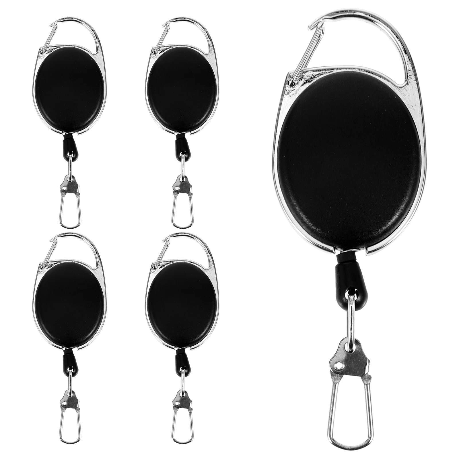 

5 Pcs Retractable Key Chain Heavy Duty Keychain Locking Carabiner Clip Keychains