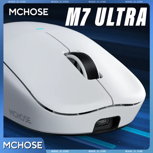 Ratón para juegos ultra ergonómico MCHOSE M7 PAW3950 súper Sensor TOPSPEED 8000Hz tasa de orolling diseño ligero ratones Realtek Master