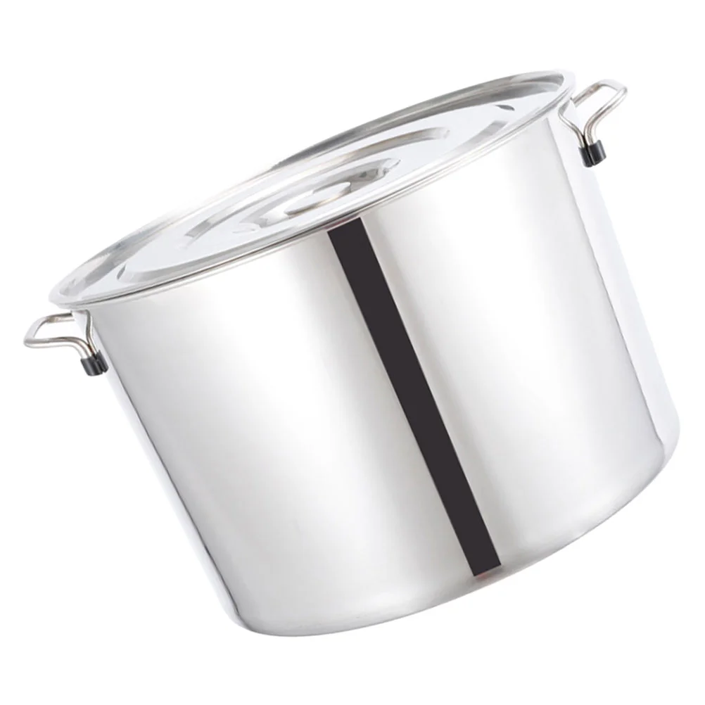 Big Eater Large Capacity Rice Bucket Rustproof Pot Oil Storage Container Water Stainless Steel Basin Kitchen Supplies