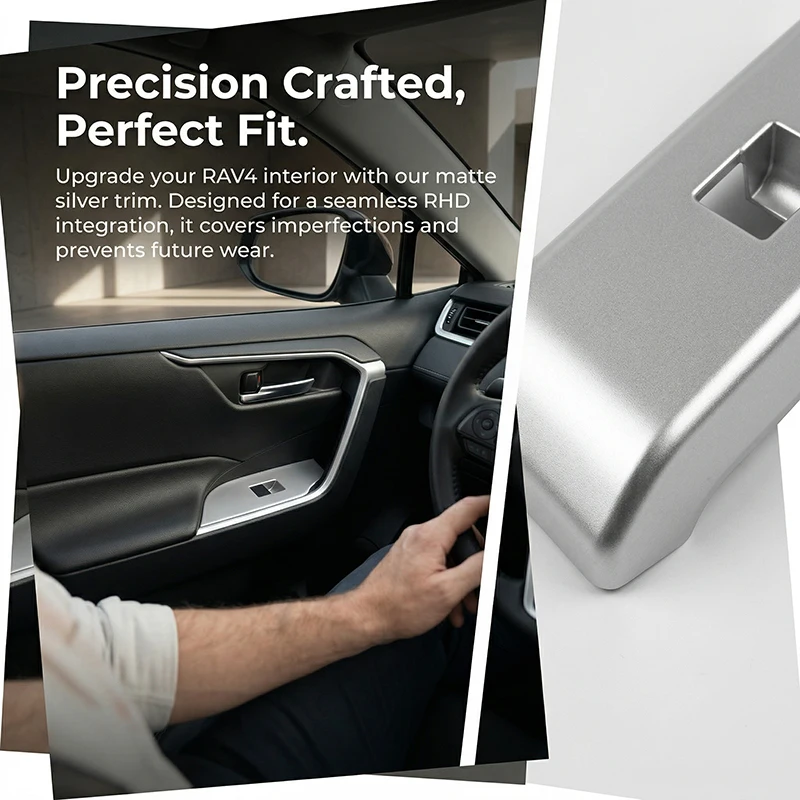 

For TOYOTA Rav4 2026 2027 Car Accessories Right-hand Drive ABS Door Window Armrest Cover Switch Panel Trim Molding Garnish